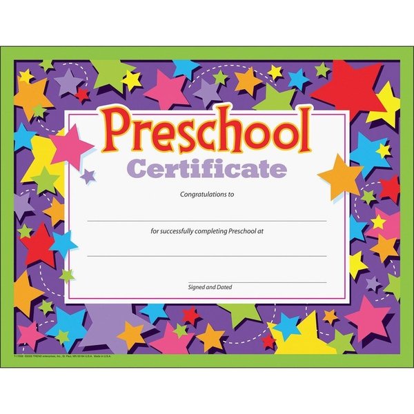 Trend Certificate, Preschool, 30Pk TEPT17006